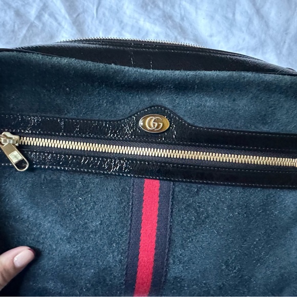 Gucci Ophidia Crossbody in navy blue - Picture 7 of 13